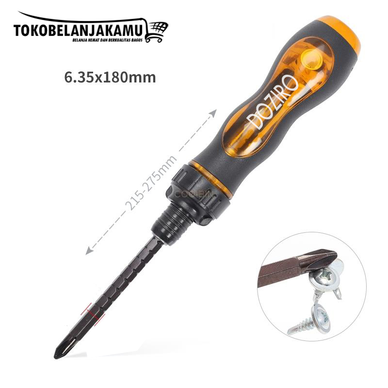Jual Ratchet Screwdriver / Obeng Rachet 2 in 1 Obeng Bolak Balik ...