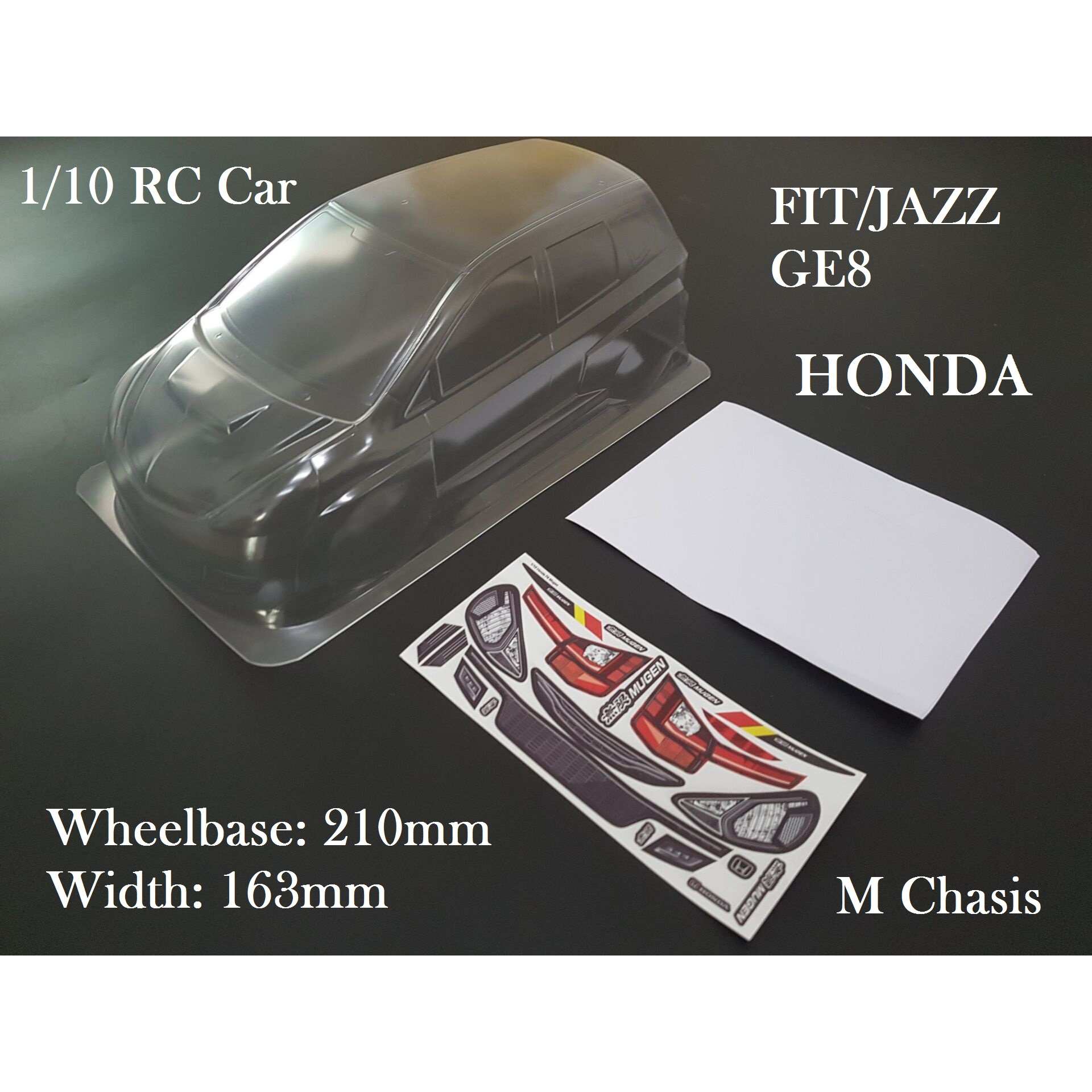 Jual Body Shell Honda FIT JAZZ GE8 1/10 Rc Drift Rally M Chasis 210mm ...