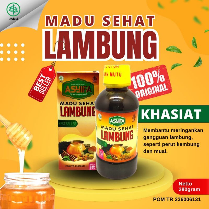 Madu sehat lambung asyifa garansi 100% ORI spesial gerd - maag dan asam lambung