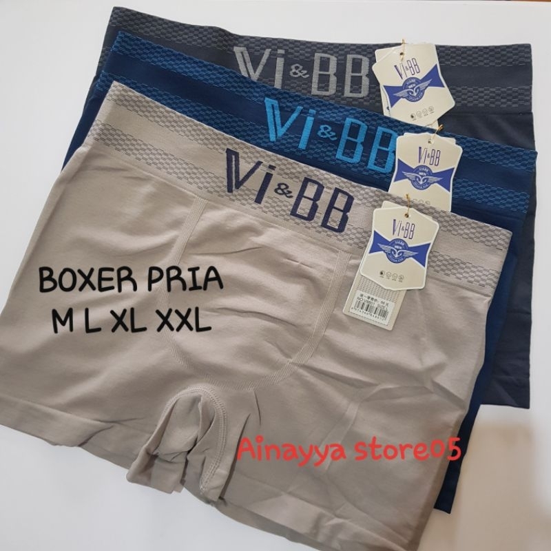 Jual (6pcs) Boxer Rajut Pria Dewasa Merek Vi BB | Shopee Indonesia