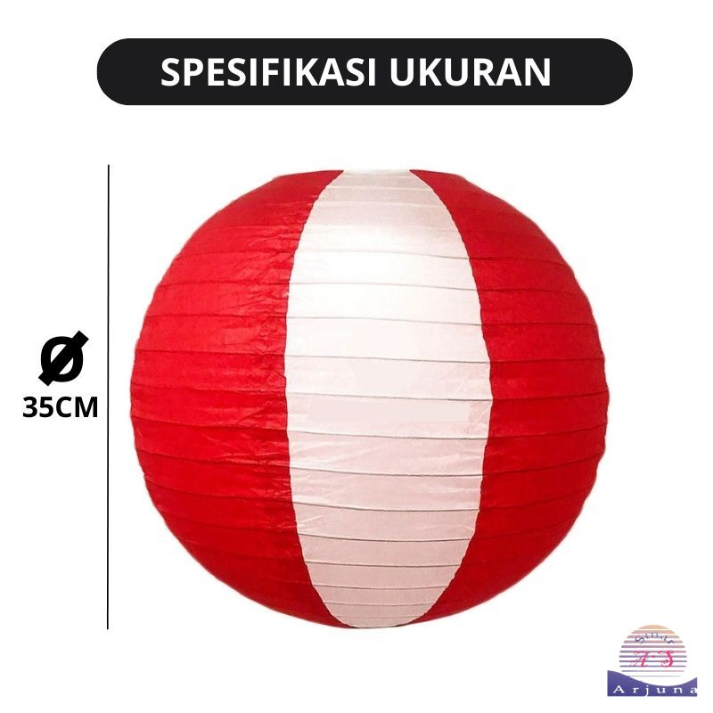 Jual Lampion Kertas dan Kain Merah Putih Dekorasi Lampion Gantung