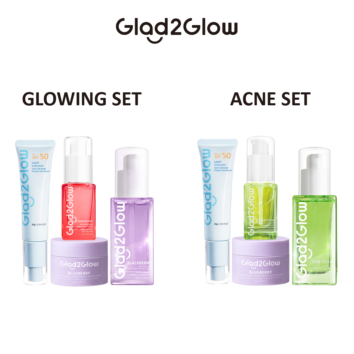 Jual Glad2Glow Paket Skincare 4pcs Set Blueberry Moisturizer Barrier   Id 11134207 7qul9 Lh313yz92w30cd