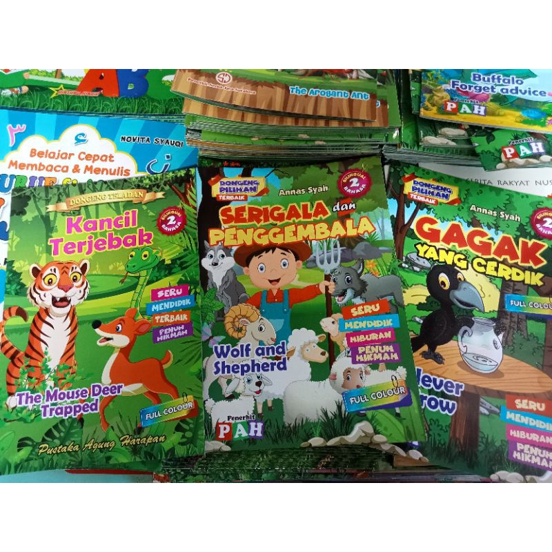Jual cerita anak full colour bilingual (random) | Shopee Indonesia
