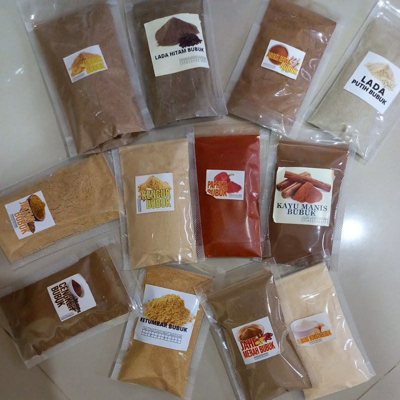 Jual Aneka Bumbu Rempah Bubuk Praktis Siap Pakai Isi 50 Gr Shopee