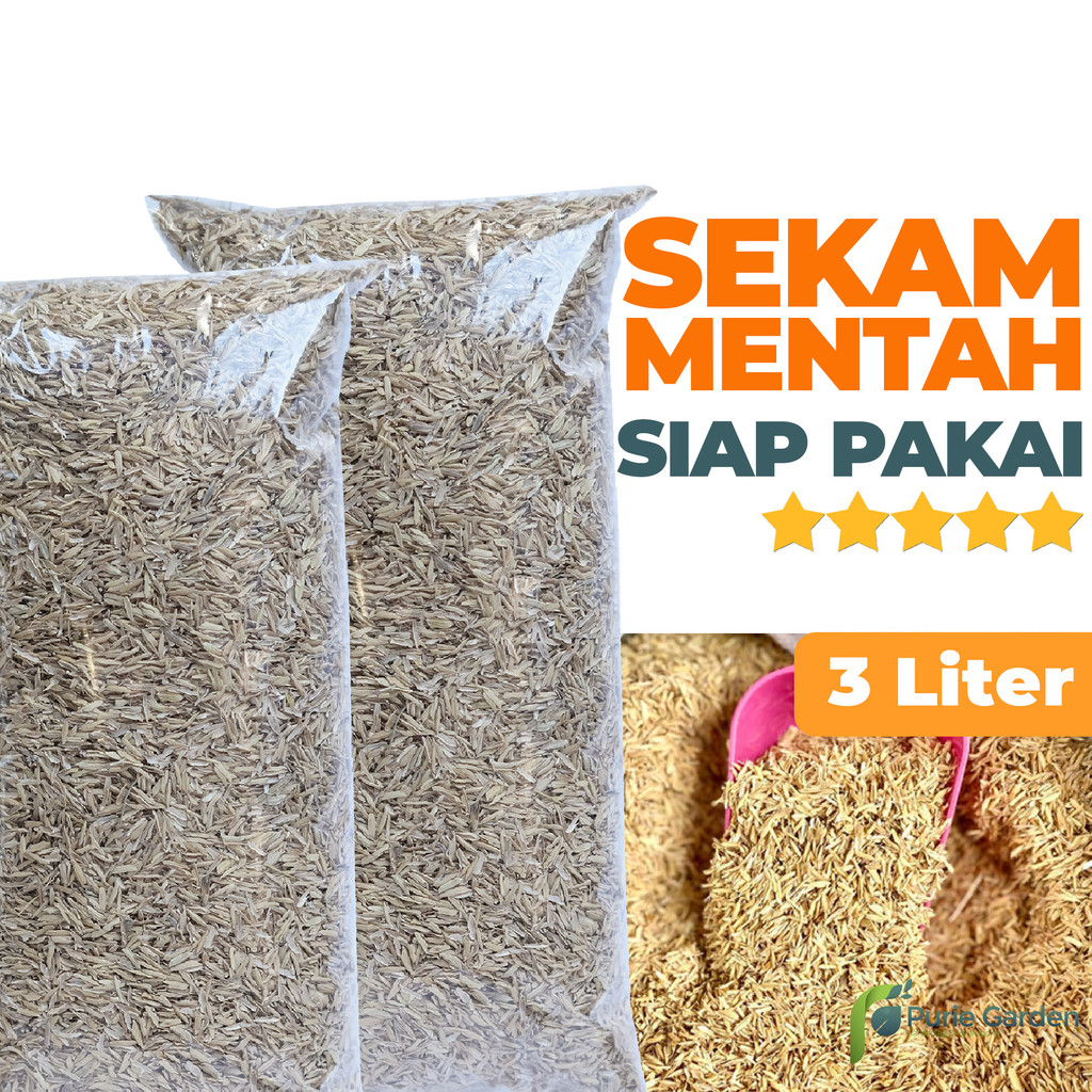 Media Tanam Organik Sekam Mentah Penggembur Tanah 3 Liter Purie Garden