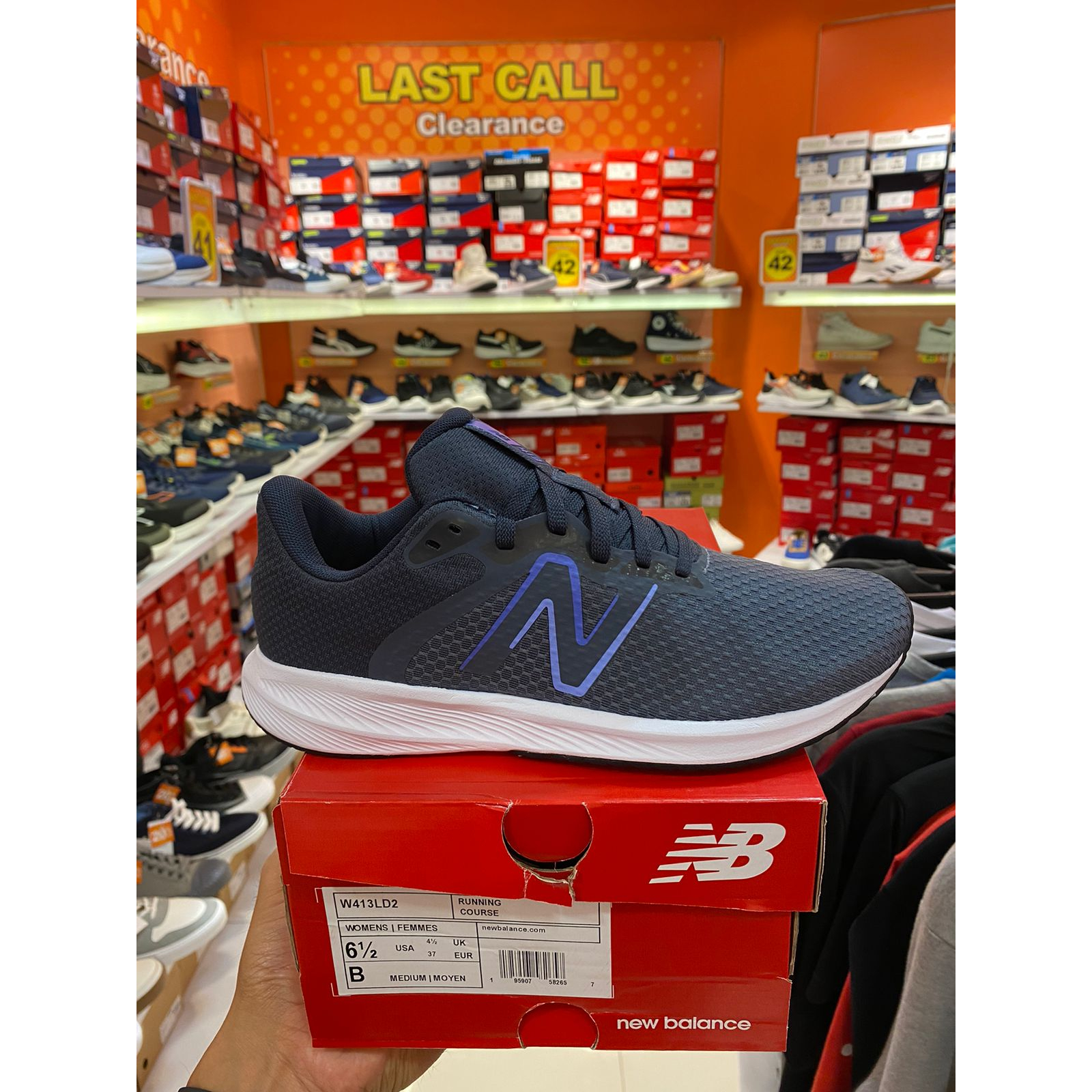 Jual Sepatu New Balance Running Course W413LD2 Grey Women's Shoes