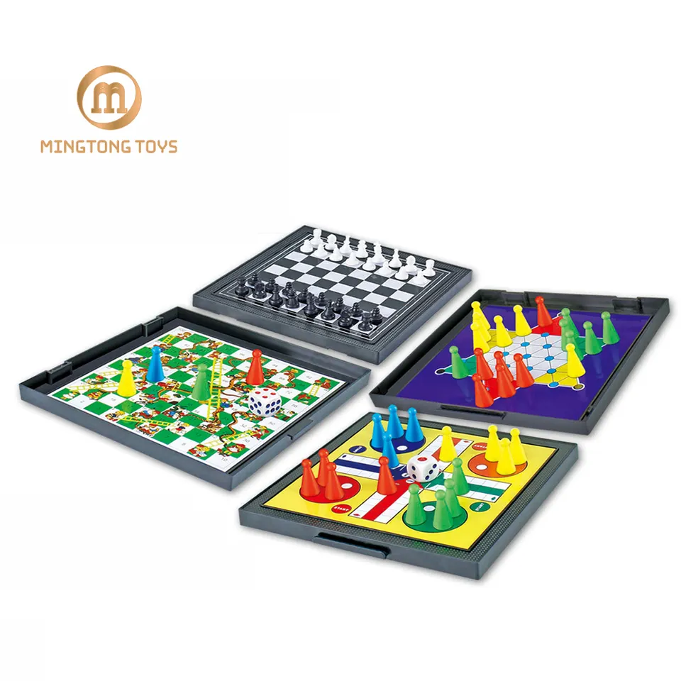 Jual Mainan Magnetic Board 4 in 1 Catur Ludo Halma & Ular Tangga ...
