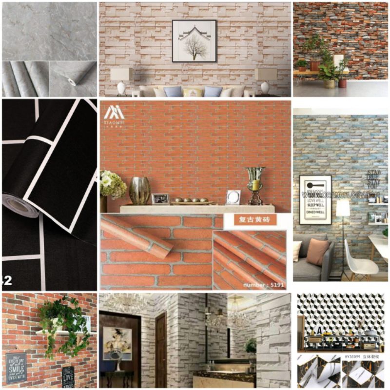 Jual Wallpaper Dinding Motif Batu Alam Wallpaper Dinding Motif Batu ...