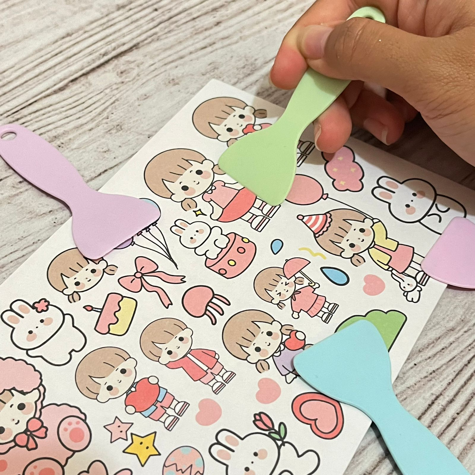 Jual Perata Sticker Ukuran 8cm Spatula DIY Scrapbook Jurnaling Stiker ...