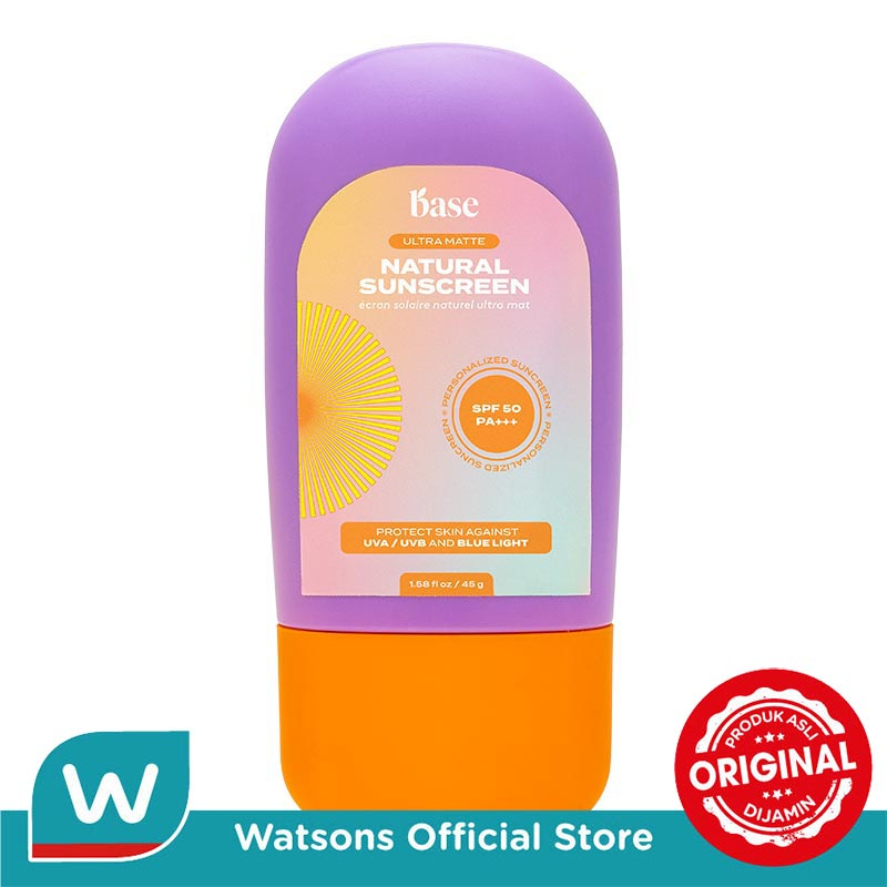 Jual BASE Ultra Matte Natural Sunscreen SPF 50 PA+++ 45gr | Shopee ...