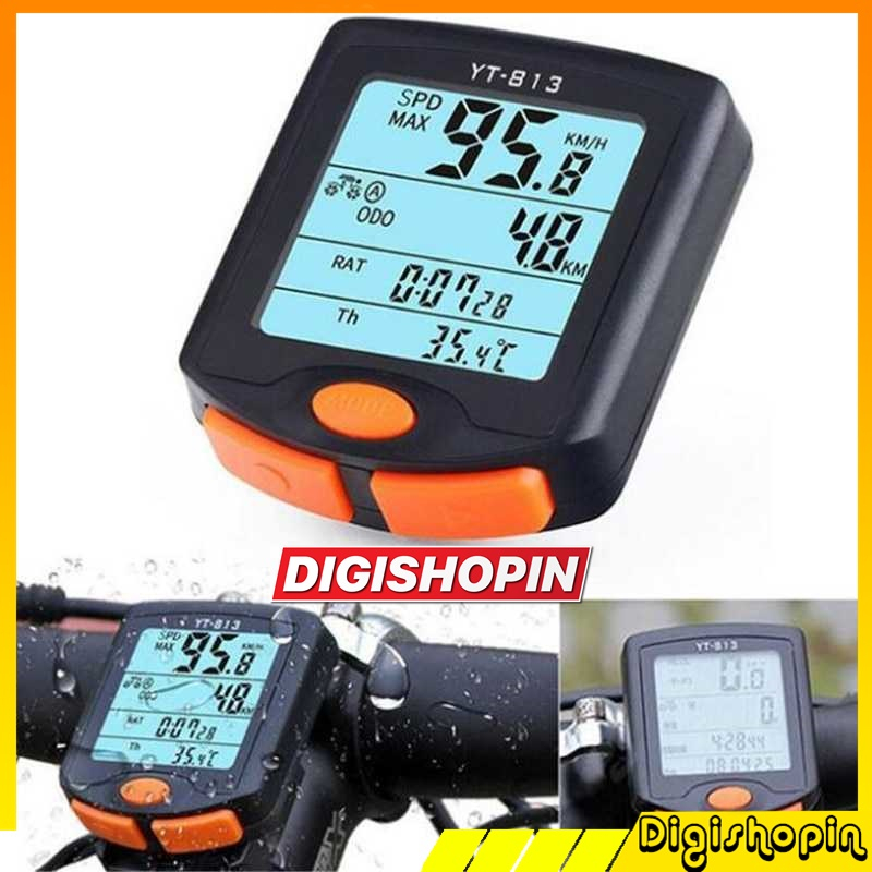 Jual Speedometer Sepeda Wireless Odometer LED Waterproof Speedometer ...