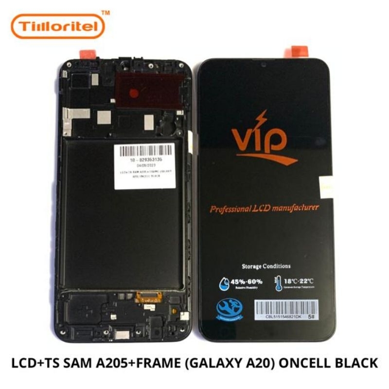 Jual Lcd Ts Samsung A20 A205 Oncell Plus Frame Black Shopee Indonesia