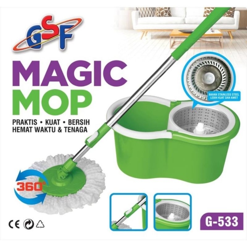 Jual Alat Pel Pembersih Lantai Magic Mop Gsf G Spin Mop Rotary Alat Pel Putar Stainless