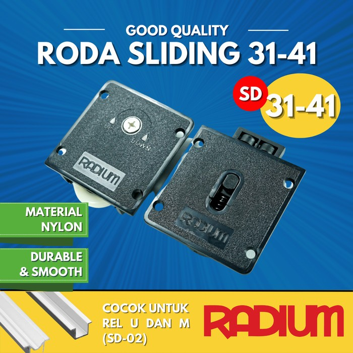 Jual Roda Sliding SD-3141 Radium rel u dan m 31-41 3141 pintu geser ...
