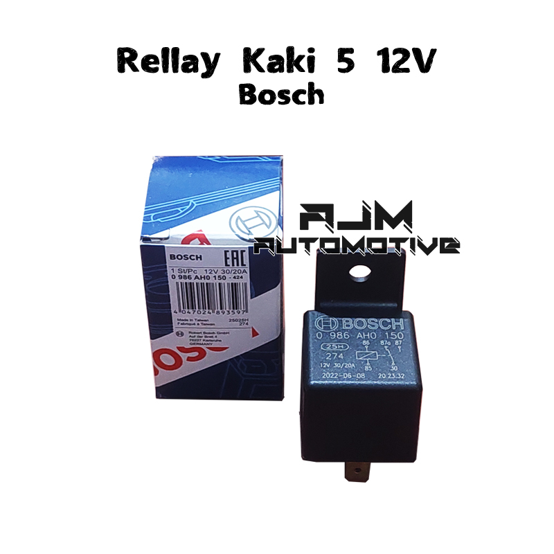 Jual Rellay Relay Lampu/ Klakson/ Starter 12V 30A Kaki 5/ 5 Pin Bosch