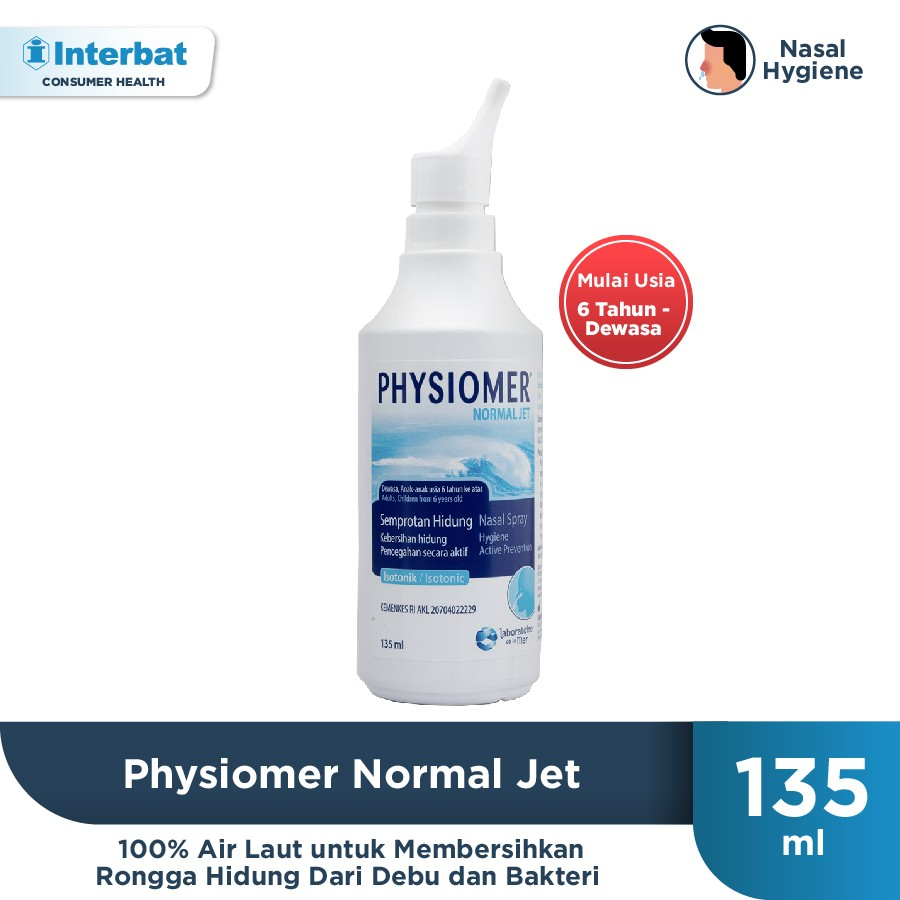 Jual Makassar ! Physiomer Normal Jet Isotonik 135ml Nasal Spray Hygiene  Active prevent