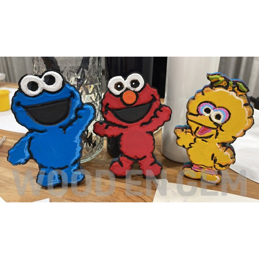 Jual DIY Wood Character Painting Mewarnai Melukis Kayu Karakter Elmo ...