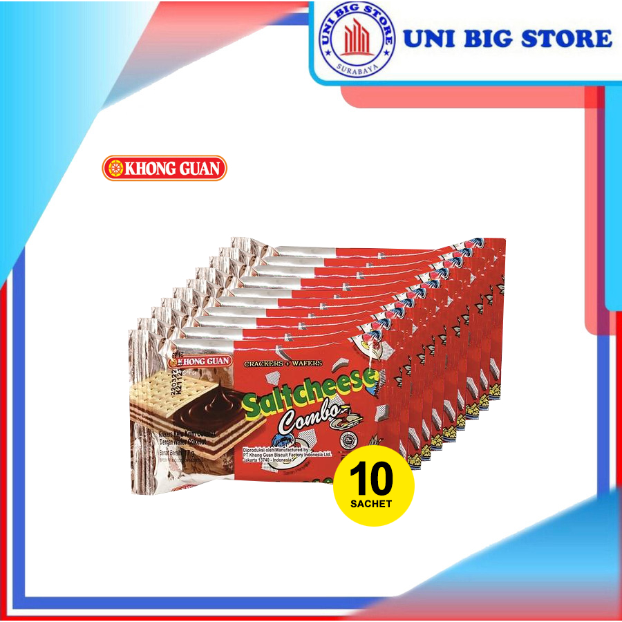 Jual Khong Guan Saltcheese Combo Keju 17 gr x 10 Sachet Renteng Biskuit ...