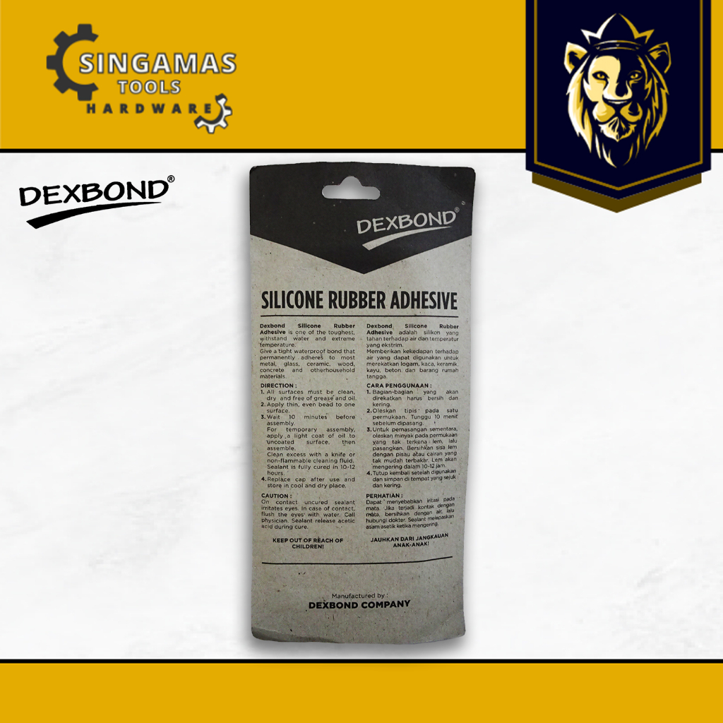 Jual DEXBOND Lem Silicone Rubber Sealant 70 gr | Shopee Indonesia