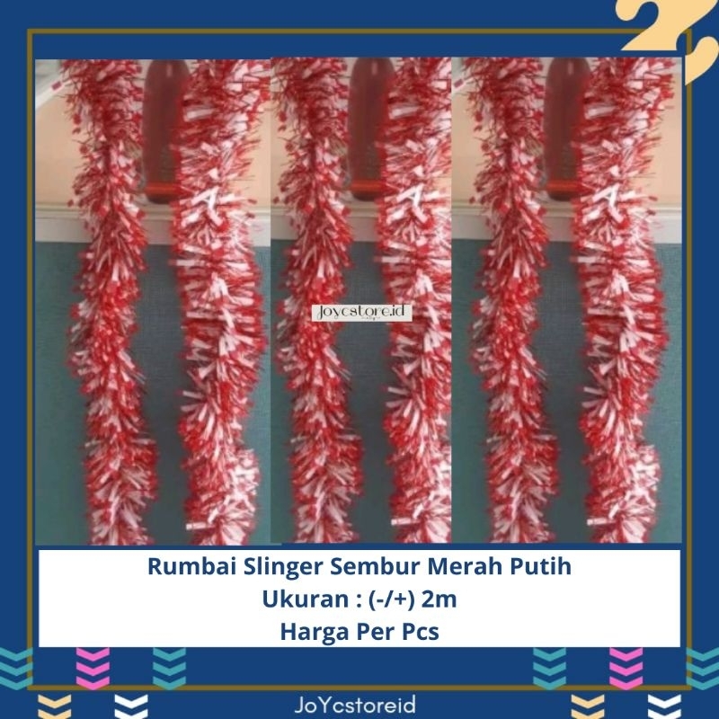 Jual Rumbai Slinger Merah Putih Sembur | Hiasan Merah Putih | Dekorasi ...