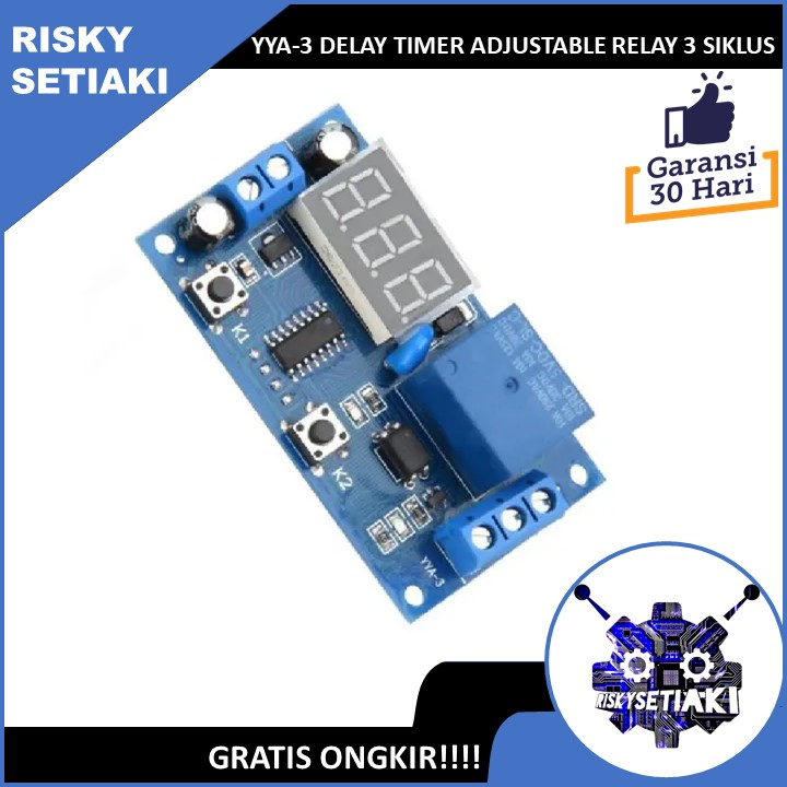 Jual YYA-3 DELAY TIMER ADJUSTABLE RELAY 3 SIKLUS INPUT DC 12V DISPLAY ...