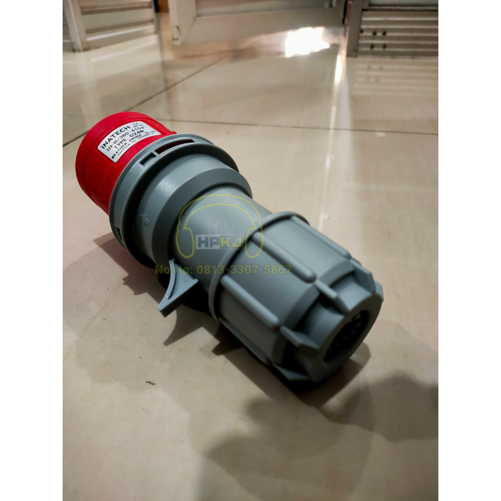 Jual STEKER GENZET 3 PHASE 4 PIN 32A INATECH plug mounting male genset ...