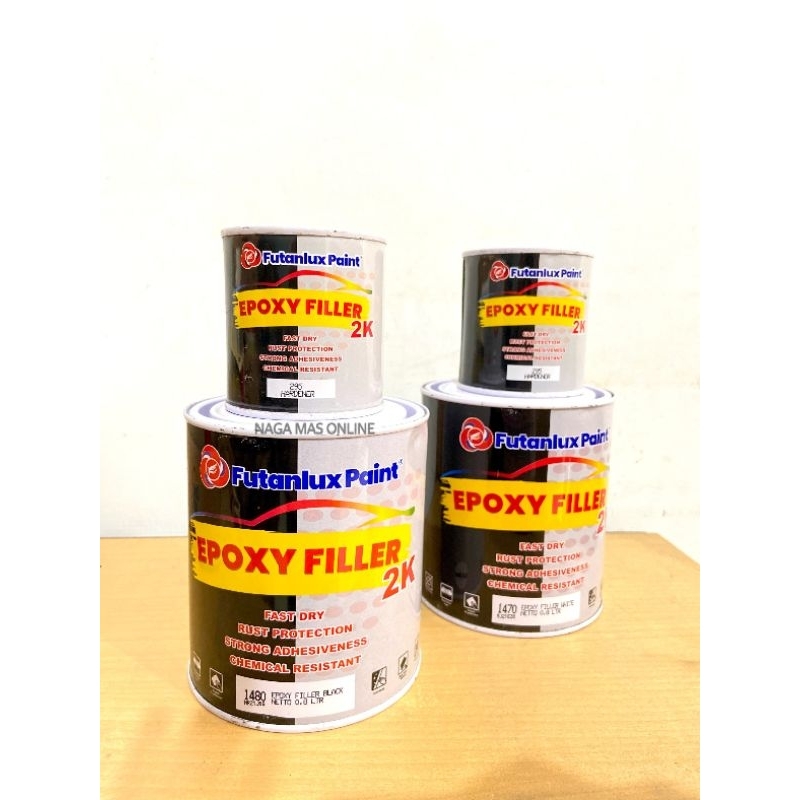 Jual FUTANLUX EPOXY FILLER 2K FAST DRY (1KG) / EPOXY FILLER HITAM EPOXY ...