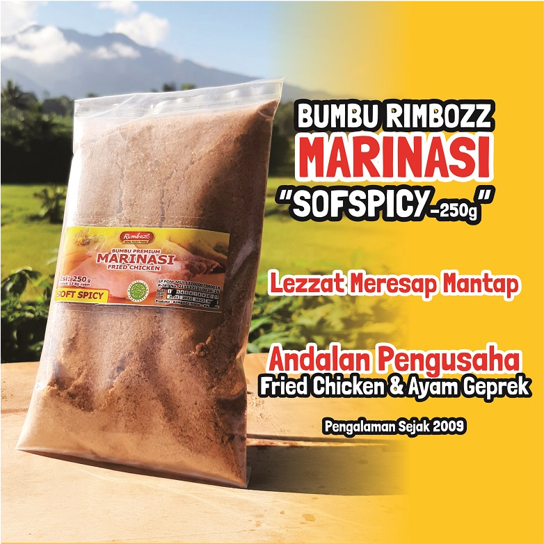 Jual Bumbu Marinasi Ayam Fried Chicken 250g SOFT SPICY RIMBOZZ, Bumbu ...