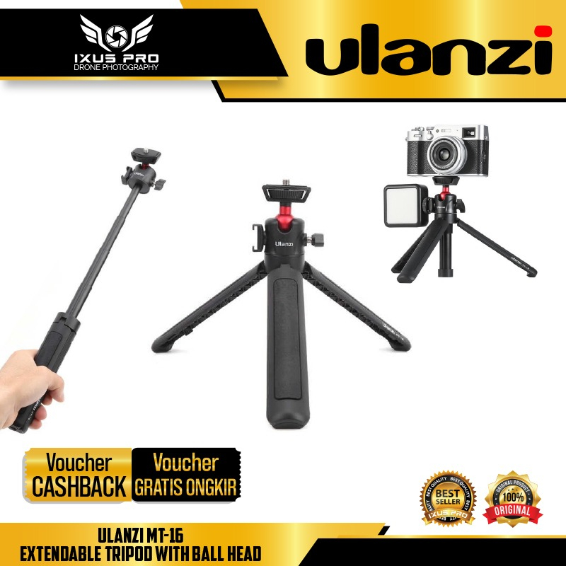Adjustable Light Stand Wit ULANZI MT-16 Extendable Mini Tripod