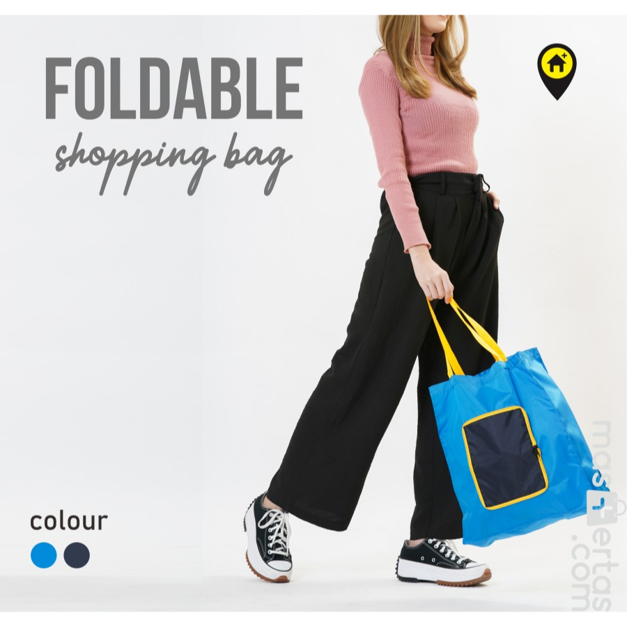 Jual shopping bag tas lipat belanja parasut waterproof eco bag custom