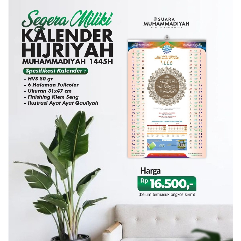 Jual Kalender Hijriyah Muhammadiyah 1445 H Shopee Indonesia 5298