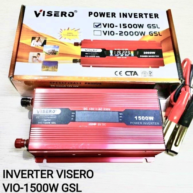 Jual Power Inverter Inveter Visero 1500W 1500 Watt Layar Digital Ac To ...