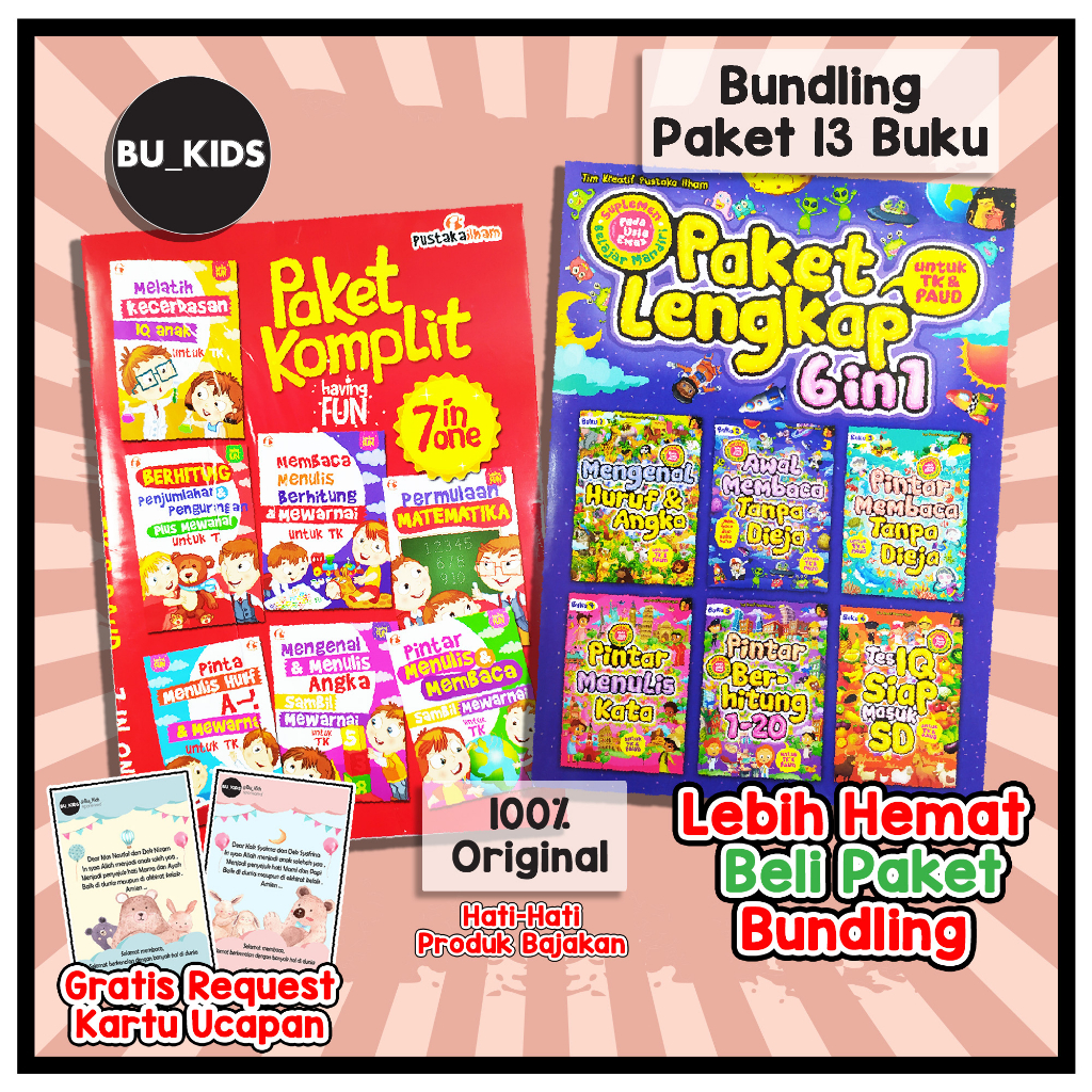 Jual Buku Aktivitas Anak Belajar Membaca Menulis Berhitung Paket Kompit ...