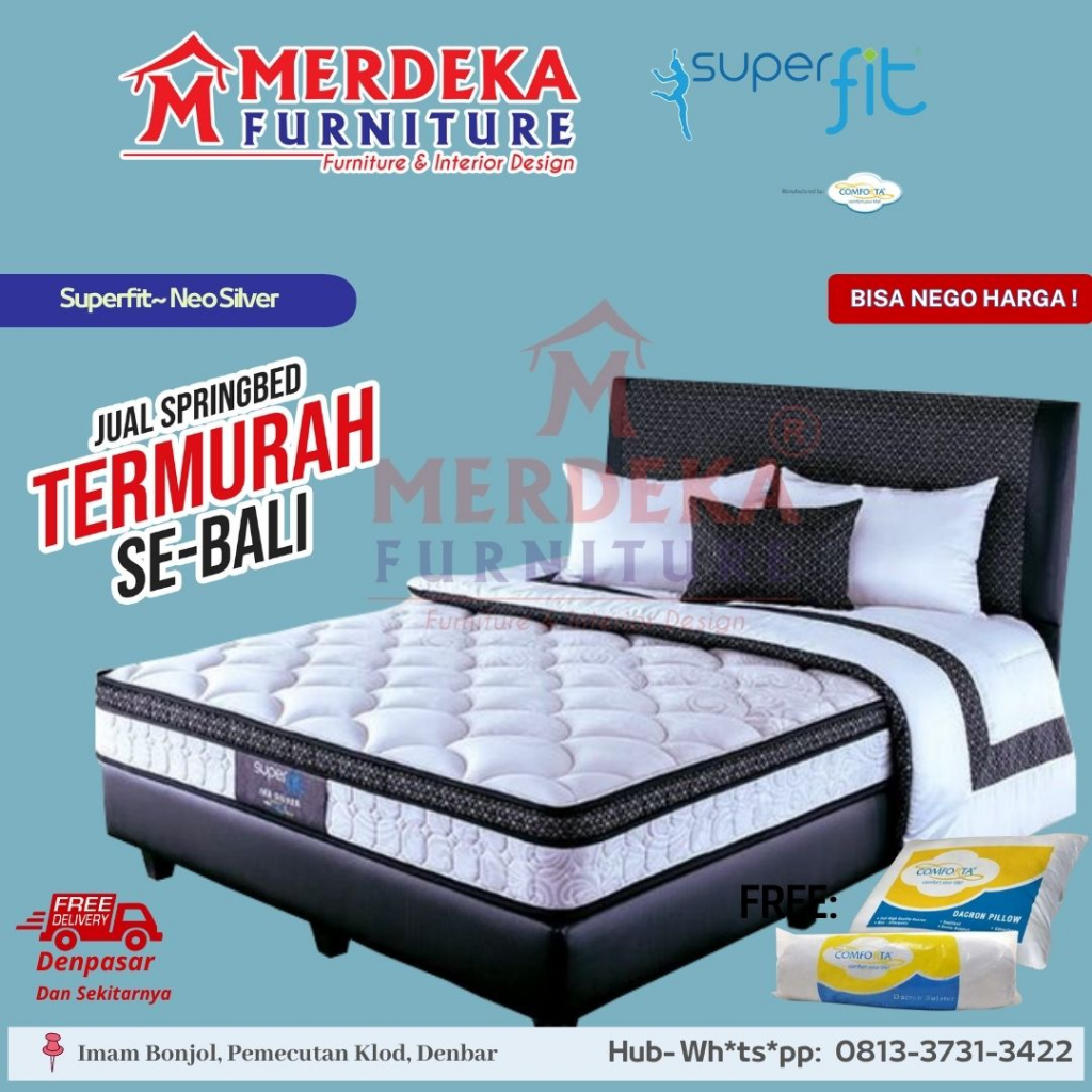 Jual Kasur Superfit Neo Silver | Spring Bed 160x200|Free Bantal ...