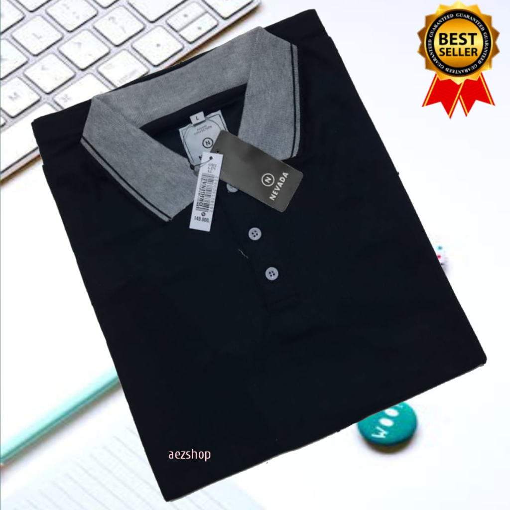 Jual Baju kaos kerah polos pria lengan pendek terbaru // bahan kaos ...