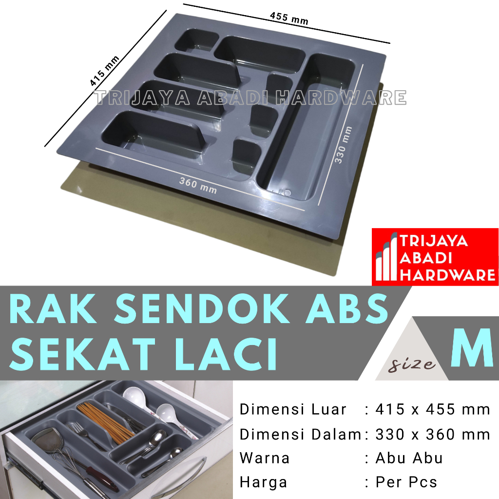 Jual Rak Sendok ABS C Sekat Laci M Drawer Screen / Rak Sendok Garpu ...