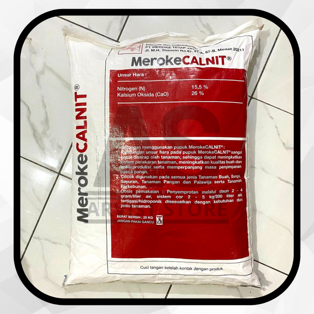 Jual - CARGO - Pupuk MEROKE CALNIT Kemasan Pabrik 25 KG Kalsium Nitrat ...