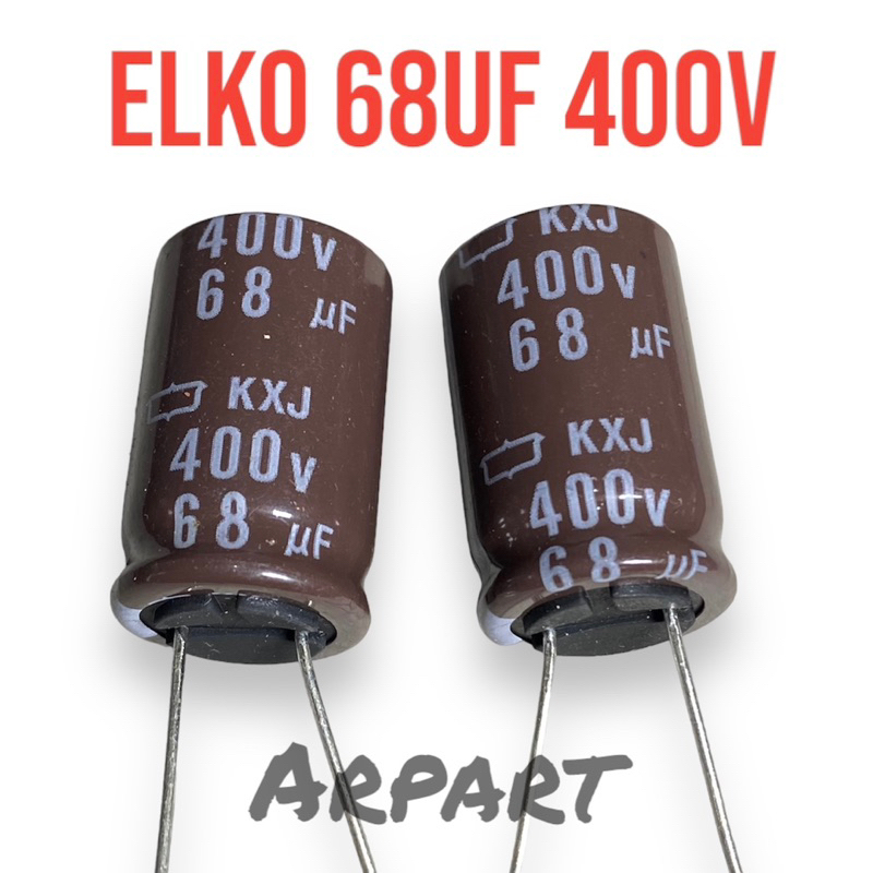 POPESQ Elektrolytkondensator – 2 Stück, 68 µF, 400 VDC, Abmessungen 18x25 Mm, Für Netzteile, Verstärker Und Elektronik-Projekte