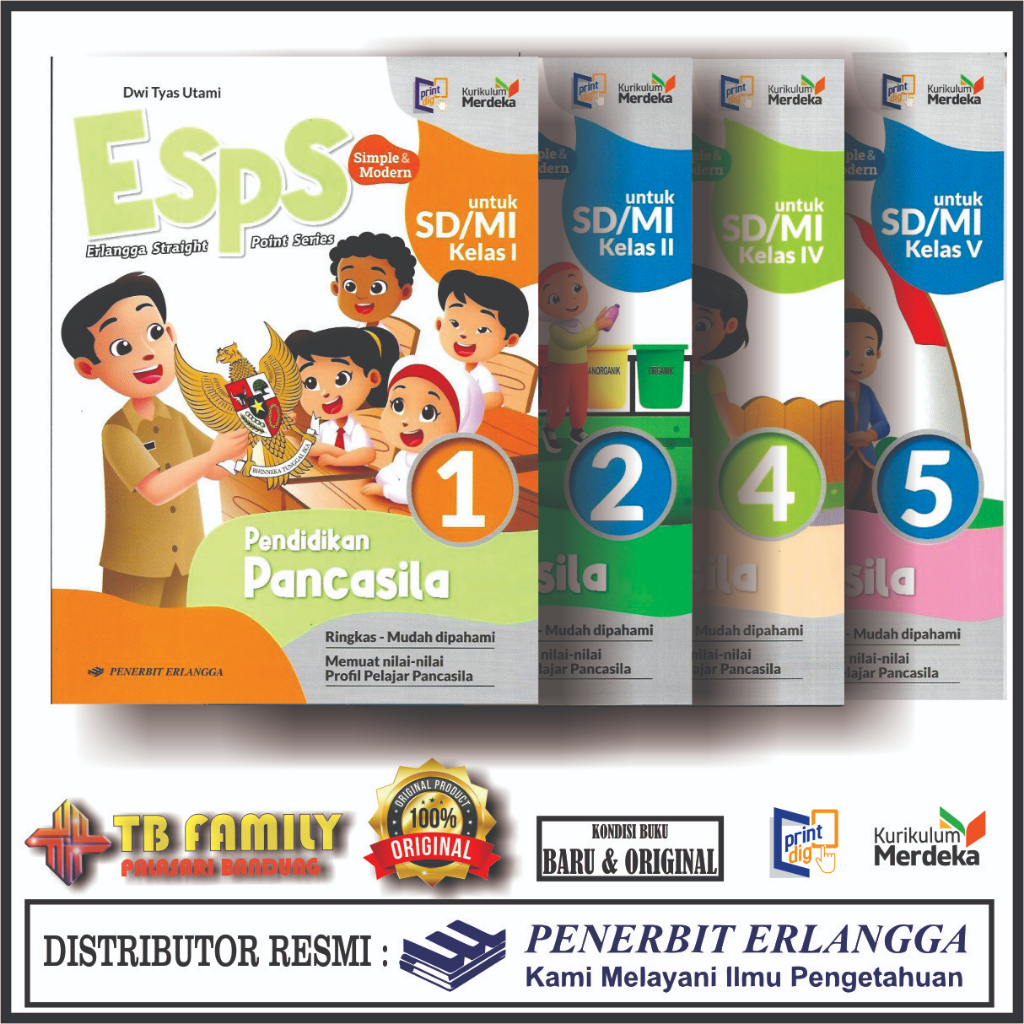 Jual ESPS PENDIDIKAN PANCASILA SD KELAS 1 2 3 4 5 6 KURMER Kurikulum ...