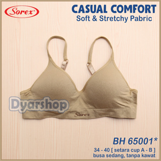 Sorex Bra Tanpa Kawat Busa Kait 3 Setara Cup B Bra Harian Casual Comfort BH  65001