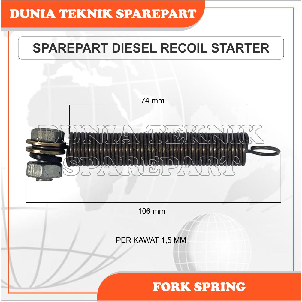 Jual FORK SPRING / PER KAWAT 1,5 MM (SPAREPART UNTUK DIESEL RECOIL ...