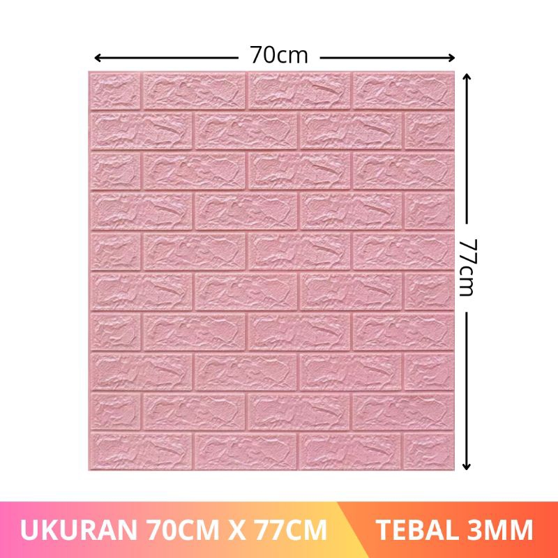 Jual Wallpaper Stiker Dinding 3d Foam Wallfoam Batu Bata Dekorasi Dinding 70 X 77cm Shopee