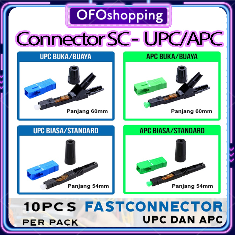 Jual SC UPC/SC APC Fast Connector FTTH Buaya Biasa Fiber Optic ...