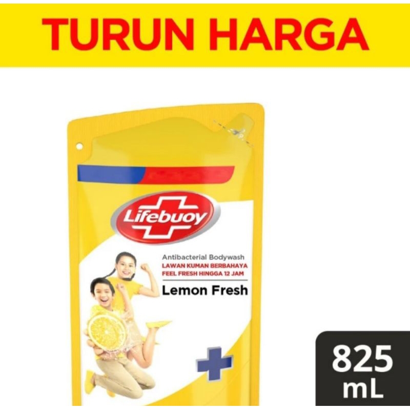 LIFEBUOY BODY WASH LEMON FRESH SABUN CAIR REFILL - 825ML
