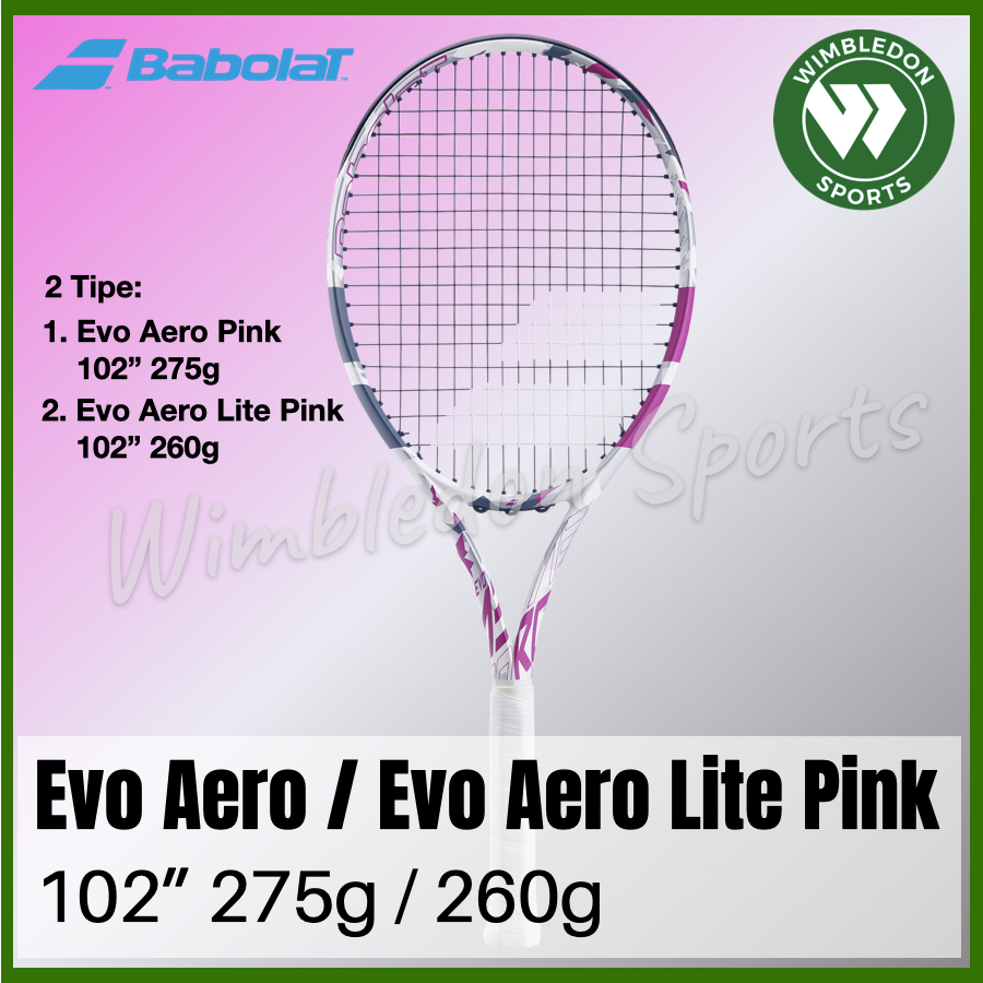 Raquette de Tennis Babolat Evo Aero Pink (Cordé
