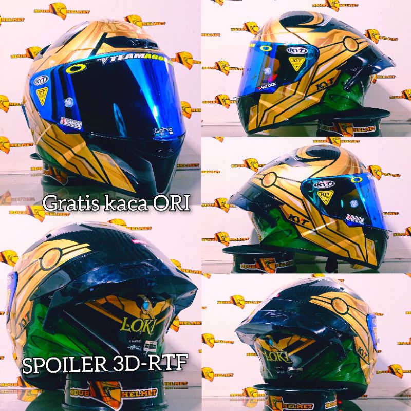 Jual HELM KYT TT COURSE NEW MOTIF LIMITED EDITION LOKI PAKET GANTENG