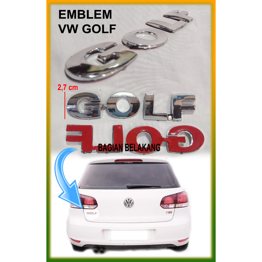 Jual Emblem Logo Mobil VW Volkswagen Golf Chrome | Shopee Indonesia