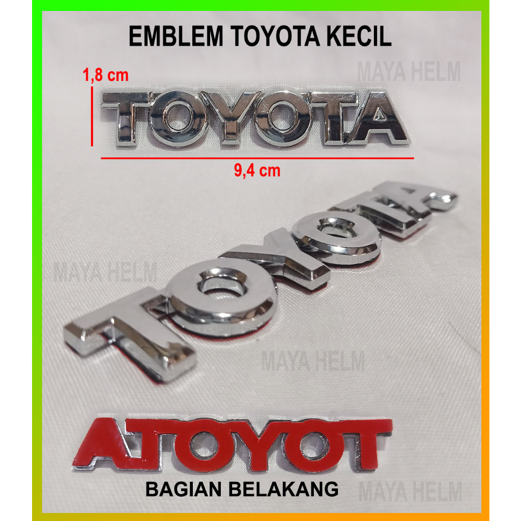 Jual Emblem Tulisan Toyota Chrome Ukuran Kecil Shopee Indonesia