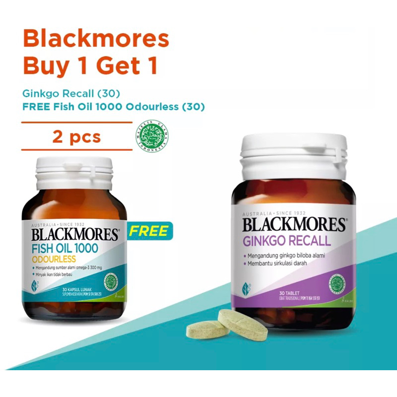 Jual Blackmores Ginkgo recall untuk daya ingat dan konsentrasi Gratis