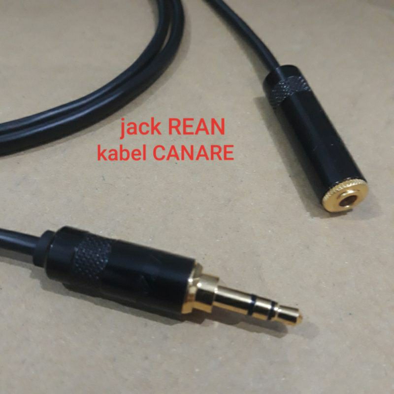 Jual Kabel Aux Canare Meter Jack Rean Mini Stereo Male To Female Shopee Indonesia